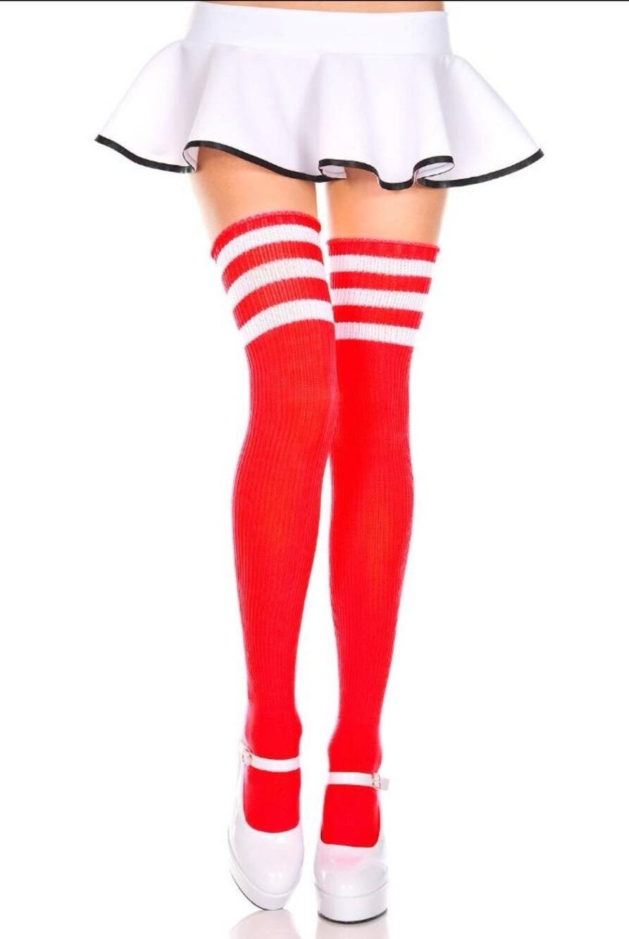 MUSIC LEGS sports STRIPED tops THIGH highs STOCKINGS socks